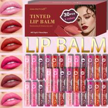 MISS FACTORX 30pcs Lip Gloss Gift Set, Moisturizing Glossy, Moisturizing Balm, Sheer Tint, Shimmery And Luminous Finish, Makeup For Women, Luxury Gift Set, Great For Thanksgiving