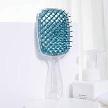亮泽发梳，透明镂空亮泽造型梳，家用造型梳，防静电头皮按摩梳，干湿两用，适合直发和普通发质 - 女士温和发刷，返校季必备，旅行度假必备，女士发饰，梳子，发刷，发际线梳，发刷 - 彩色 - 查看 13