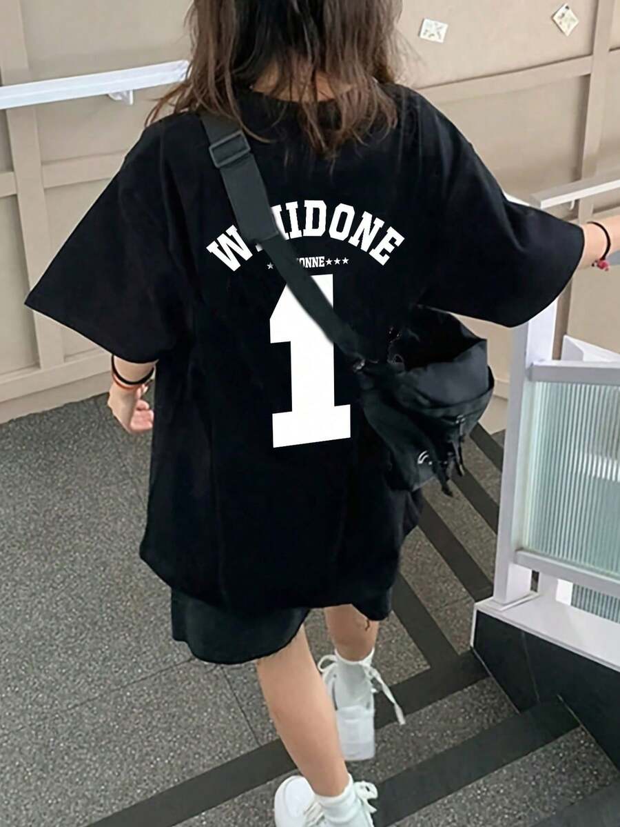 200g Pure Cotton T-Shirt 2025 Summer Ladies New Short Sleeve Pure Cotton Holiday Pattern Short Sleeve Round Neck Couple Wear Small Shirt Tops - 黑色 - 查看 1