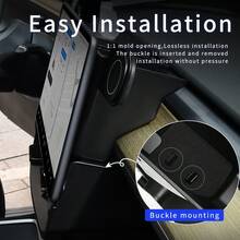 2 Packs Car Center Console Storage Box Organizer With Detachable Tissue Holder, Phone Key Clips For Vehicle Interior Organization Accessories, Auto Dashboard Caddy - Black - View 10