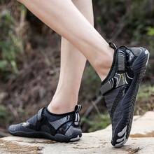 情侣沙滩水鞋游泳五指鞋户外休闲徒步鞋排水孔减震 - 黑色 - 查看 6