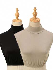 2 chiếc khăn choàng cổ tròn màu trơn cỡ lớn cho nữ, tấm che kín đáo, cổ áo, cổ lọ tay dài, khăn choàng giữ ấm cổ mỏng thanh lịch dành cho nữ, mềm mại và thoáng khí, đa năng cho mọi mùa để mặc trang phục trang trí Giáng sinh - 2 vòng cổ giả - Xem 22