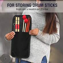 1pc Drumstick Bag, Thick Waterproof Portable 4pcs Drumstick Holder, With Handle Design