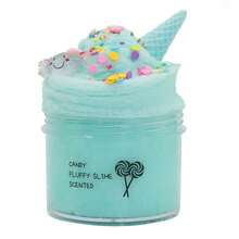 大容量100ML糖果史莱姆、丝绸史莱姆、绘画史莱姆、彩色史莱姆、丝绸史莱姆，减压玩具，新学期最佳礼物。圣诞节和万圣节礼物，派对礼物。【配件和包装贴纸图案随机】（配件在罐内。） - 彩色 - 查看 5