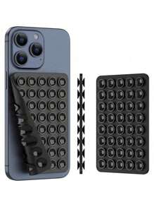 1pc- Silicone Suction Cup Mobile Phone Stand, Universal Adhesive Mounting, Creative Multi-Functional Silicone Accessories, Suitable For Various Mobile Phones, Providing Video And Selfie Stability