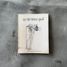 古老巫师咒语包 49 张咒语卡 66 页古老巫术手写魔法，适用于您的 Wicca 咒语书卡牌游戏，一本完整的古老巫术咒语魔药书 - 黑色 - 查看 7
