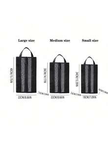 1pc Outdoor Handheld Shoe Bag, Multi-Functional Beach Bag With See-Through Breathable Mesh Storage For Home Shoes - Multicolor - View 4