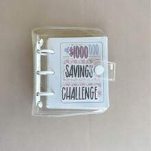 储蓄活页夹，挑战储蓄活页夹信封（1000美元），可重复使用的预算笔记本，带现金信封，哑光封面，现金储蓄挑战笔记本活页夹，旅行收纳包，化妆包，度假收纳包，用于追踪自定义目标和奖励财务策略，现金信封钱包和规划系统，适合居家、送礼、度假和节日（万圣节、圣诞节）等场合。 - 彩色 - 查看 16