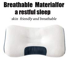 Soft Knit Massaging Neck Pillow - Adjustable Ergonomic Orthopedic Support, High Quality Polyester Fiber Fill, Removable Zippered Cover, Machine Washable, Ideal For Comfortable Sleep And Body Relaxation, Perfect Gift For Mother"S Day And Father"S Day, Ergonomic Neck Pillow | Adjustable Neck Pillow | Zippered Cover