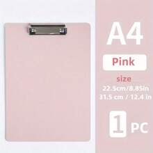 1pc Vertical Folder, Writing Pad, Painting Board Clip, A4 Folder, Hard Board Ply, Test Paper Clip, Single Clip, Strong Clamping Force, Comfortable Feel, Not Easy To Break, Vertical Print Board Clip, Restaurant Order Menu Clip, Writing Board, Document Clip, Contract Clip, Office Meeting Clip, Foam Secretary Clip, School Supplies, Back-To-School Season Gift, Office And Home Use, Size 12.4 X 9 Inches,Back To School