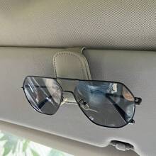 1 Stück Auto Sonnenbrille Clip, multifunktionaler Leder Auto Sonnenblenden Clip, Ausweis Kartenhalter Aufbewahrung, Auto Sonnenbrille Organizer für Frauen Aufbewahrung Organizer, Reiseaccessoires, Schulanfang Schlafsaal Aufbewahrung