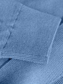 Men's Solid Color Long Sleeve Casual Versatile Crew Neck Sweater, For Fall Winter