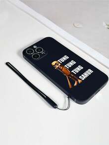 1 件灰色 TPU Tralalero Tralala 抽象鲨鱼图案防震手机壳和 1 件灰色硅胶腕带，兼容 、Android、OPPO 手机 - 彩色 - 查看 5