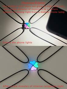 ATLVXJL 4pcs/Set Glow-In-The-Dark Friendship, Sibling, Heart & Clover Puzzle Pendant Necklace Set, Casual Jewelry Suitable For Daily Wear And Holiday Gift - Multicolor - View 3