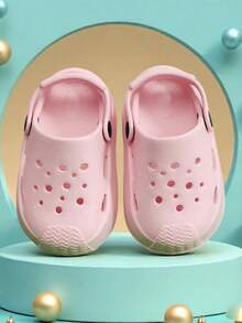 Summer Fashion For Boys And Girls, Simple And Comfortable Hole Shoes For Home And Outdoor Daily Leisure, Beach Gatherings, Flat Bottomed New Children's Slippers - Pink - View 3