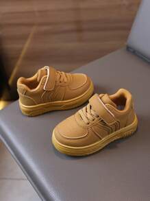 1 Pair Solid Color Lightweight & Comfortable Children Low-Top Flat Shoes, Toddler/Kids Canvas Sneakers For Spring/Fall 2025