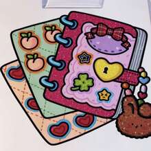 [Hand-Painted Essential] Healing Art Painting & Coloring Book, Beginner Tracing For Stress Relief, Simple & Oversized Relaxing Design With Cute Characters, Thick & Non-Transparent, Safe & , Graduation & Back To School Gift, The Pattern Is Exquisite And The Lines Are Clear, Picture Book, Back To School, School Supplies (Please Order Painting Pad And Coloring Book Separately)
