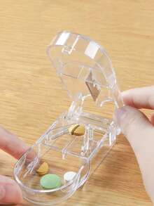 1 件紧凑型便携式药丸收纳盒，带隔板 - 防水、多用途矩形塑料药丸盒，适用于维生素和药物，适合家庭和旅行使用，钱包大小 - 彩色 - 查看 3