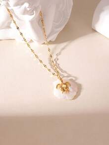 1 件 18K 不锈钢彩虹贝壳太阳海星海马吊坠项链，适合女性日常和度假佩戴（天然贝壳颜色和纹理可能略有不同） - 彩色 - 查看 10