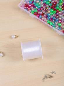 0,3 mm nicht-elastische Angelschnur (ca. 60m) - DIY Perlenherstellung Material, Schmuckdesign Faden, transparente Polyamid Nylon Kristall Angelschnur