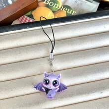 万圣节南瓜鬼卡通树脂吊坠手机挂绳，背包趣味装饰，可爱奇特手机挂绳，少女心软装饰，送给闺蜜/情侣的礼物，适用于手机、相机、钥匙扣、背包 - 彩色 - 查看 5