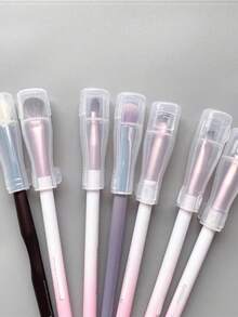 1/3/5件套化妆刷、可重复使用的旅行化妆刷套、化妆品防尘套、化妆海绵收纳盒、塑料化妆搅拌器、化妆刷套、化妆粉扑盒、大号粉扑分配盒、三角形化妆垫盒