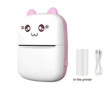 Wireless Mini Thermal Printer, 200Dpi, USB Rechargeable, Portable Inkless Sticker Printer, Compatible With IOS & Android, For Photos, Notes, Gift, Receipts, Lists, And DIY Journals - Home & Office Use