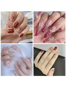 5000Pcs 3D Nail Caviar Beads For Nail Art Mini Nail Ball Beads Golden Nail Studs Diy Decoration Accessories Nail Charms Nail Synthetic Gemstones Nail Supplies Nails - Gold - View 2