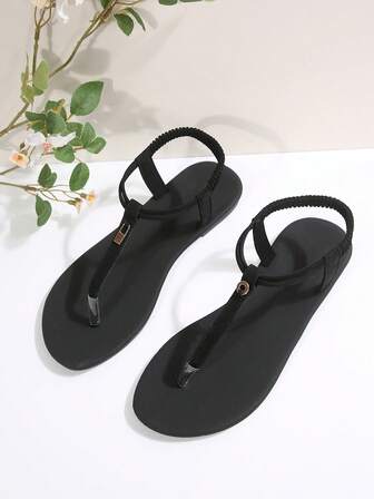 新款时尚女式系带凉鞋，时尚休闲罗马风格一脚蹬凉鞋，颜色有黑色、米色、棕色；纯色厚编织舒适沙滩凉鞋；博主推荐厚底凉鞋；夏季沙滩鞋；优雅带扣低跟圆头凉鞋；防臭防滑皮革串珠装饰简约户外拖鞋；百搭平底一脚蹬女式平底凉鞋