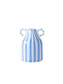 1 Stück minimalistischer Vase für zwei Ohren, Europäischer vertikaler gestreifter Stil zylindrische Blumenvase, Heimdekoration für getrocknete/frische Blumen, geeignet für Zuhause, Schlafzimmer Nachttisch, Eingangsbereich, Tisch, Geschenk für Freunde