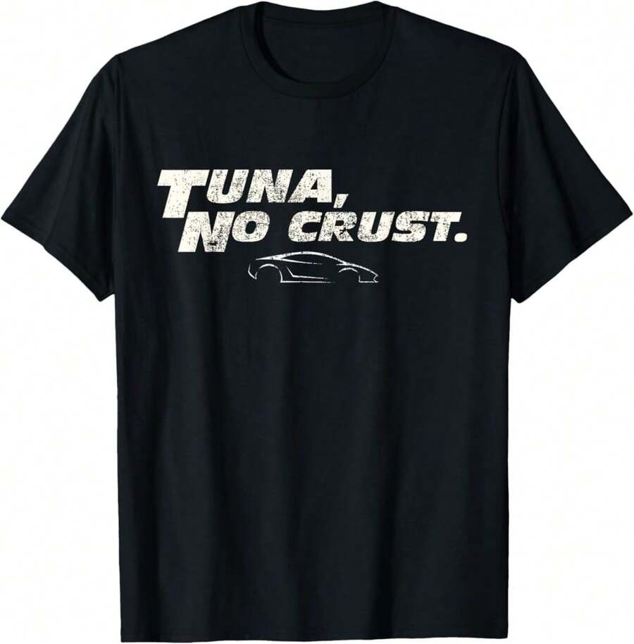 Fast Car Quote Tuna No Crust Gift Washed T-Shirt - màu đen - Xem 1