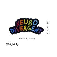 Insignia de esmalte "NEURO DIVERGENT" - Alfileres de solapa, insignias, broches para mochilas, ropa de mujer, regalos, joyería, accesorios de moda