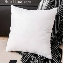 1 Piece White Pillow Cover, Hypoallergenic Polyester Fiber Sofa & Home Decorative Pillow Case, Machine Washable, Insert Not Included - White - View 4