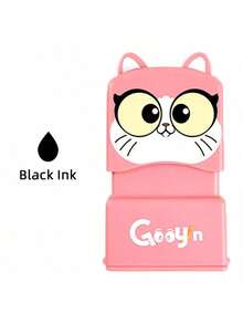 1 Stück schwarze süße Cartoon-Namens-Stempel aus wasserfestem Kunststoff für Kleidung, personalisiert für Studenten und Geschäftsnutzung, individueller Namens-Stempel für Kleidung, handschriftliche Unterschrift-Stempel, Siegel, kompakt, bügelfrei, individuell, einzigartiges ideales Geschenk für sie, Schüler, Arbeiter zu Jahrestagen, Geburtstagen, Zuhause, Schule, Urlaubsstimmung, Schüler der Sekundarstufe I und II, Studenten, Erstsemester, Zweitsemester