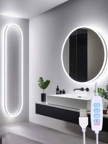 Lampu Strip LED Neon 3 Warna, 3000K-6000K Lampu LED Silikon Fleksibel Tahan Air (1m/2m/3m/4m/5m), Ditenagai USB, Kontrol Tombol, Untuk Pencahayaan Rumah Pintar Suasana Putih Hangat, Teknologi Peredupan Cerdas, Lampu Strip Suasana Peredupan Fleksibel untuk Siaran Langsung dan Pencahayaan Cermin Rias - Putih - View 4