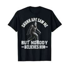 Camiseta divertida del "Skunk Ape Monster", primo del Bigfoot de Florida, en obsequio para el novio - Negro - Ver 1