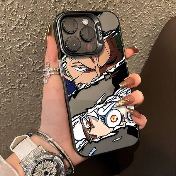 pokemon 1 pezzo Custodia protettiva per telefono con motivo anime One Piece e Zoro, compatibile con 16 15 14 13 12 11 Pro XR XSMax XR 7/8 Plus