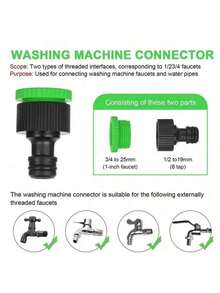 Expandable Garden Hose WithMulti-Function Spray Gun -DurableFlexible PE Coiled Hose For WateringCar Washing.Lawn Care, And PetBathing -Includes Adjustable SprayNozzle.Al-Season Use.GardenWatering ToollFlexible HoseDesignSturdy Connectors - Multicolor - View 4