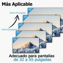 Soporte de pared para monitor de TV de 14 a 42 pulgadas, negro, máximo 80 kg, modelo - Negro - Ver 5