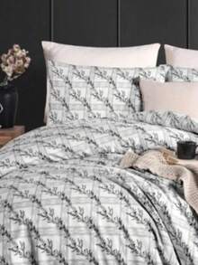 Made In Turkey 3/4-Piece Set With Bed Sheet|160*220 Or 200*220 Duvet Cover + 1 Or 2 Pillowcases 50*70+Fitted Sheet 180 X 200 + 30 Cm - Iceberg Green - View 2