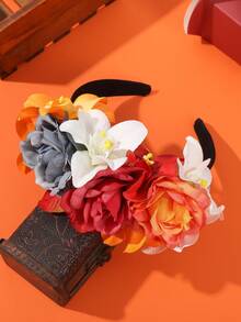 1 Stück Halloween Kopfschmuck Bionik Rose Schmetterling Haarband Party Haaraccessoire Lustiger Haarclip Dark Lolita übertriebener Cosplay Haarreif, Halloween Kostüme Feiertags Grundausstattung, Haarband, Haarreifen