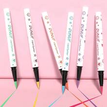 DUNUF 1 Pcs Black & White Blue & Purple Waterproof Liquid Eyeliner Sweat Resistant Stain Free Long-Lasting Quick Dry Easy To Apply Makeup - Nhiều màu - Xem 9