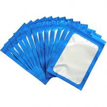 100 Pcs Flat Foil Zip Lock Bags Bath Salt Cosmetic Bag One Side Clear Mini Thick Mylar Resealable Bags Smell Proof Ziplock Baggies For Packaging Small Sealable Foil Pouch For Favor Food Storage