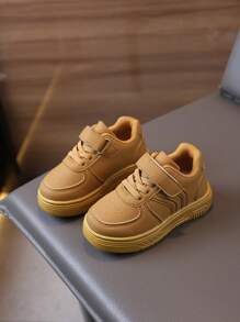 1 Pair Solid Color Lightweight & Comfortable Children Low-Top Flat Shoes, Toddler/Kids Canvas Sneakers For Spring/Fall 2025