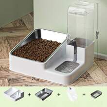 2 In 1 Automatic Food Feeder And Water Dispenser Gravity Design Auto Feeding | Cat Auto Dog Water Dispenser  For Small Medium Big Dog Pets Puppy Kittens