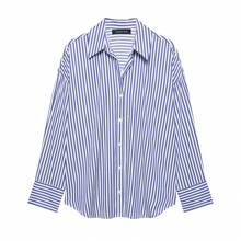 Tenue de remise des diplômes d'été DEEKA - chemisier rayé ample et décontracté à mélanger et à assortir & chemise en mousseline