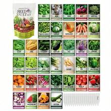 Vegetable Seed Vault Kit 35 Variety Pack Seed Starter Kit Home Planting Seeds Survival Vegetable Seed Bags Mix Great Gardening Gift Home Grown Garden - default - View 1