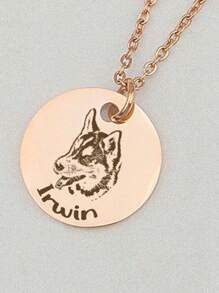 Colgante de collar personalizado con foto, diseño de retrato y recuerdo de mascota, grabado con láser, foto impresa con UV, collar para gato o perro, regalo de vacaciones y recuerdo