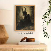 Tranh in trên vải canvas chủ đề phù thủy Lilith - Phong cách Gothic Victoria, tranh sơn dầu ngoại giáo, trang trí nhà cửa | Tranh không khung, phù hợp cho phòng khách, phòng ngủ, nhà bếp, phòng tắm, lý tưởng để trang trí phòng. - Nhiều màu - Xem 6