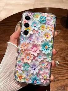 1 件穿孔透明彩色绘画厚防震保护手机壳兼容 16/11/16Pro/16Plus/16ProMax/16E/15ProMax/13/14/12/XS/XR/7G/8P，兼容三星 Galaxy 11/12Pro/12/12X/13Pro/14Pro/15Pro，兼容 Redmi 10/9/Note9/12C/Note11Pro/Note8Pro - 彩色 - 查看 2